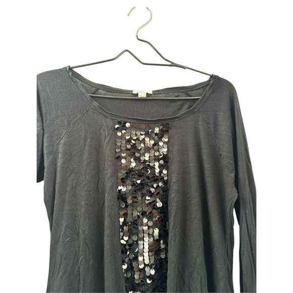 Black shiny blouse from old navy - Picture 2 of 3